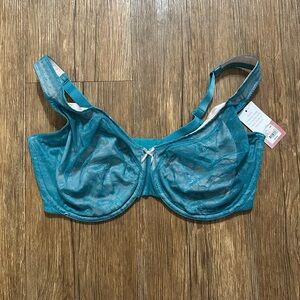 Teal Lace Underwire Bra